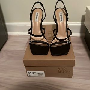 Satin black Steve Madden heel